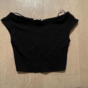 Zara Elegant Black Crop Top